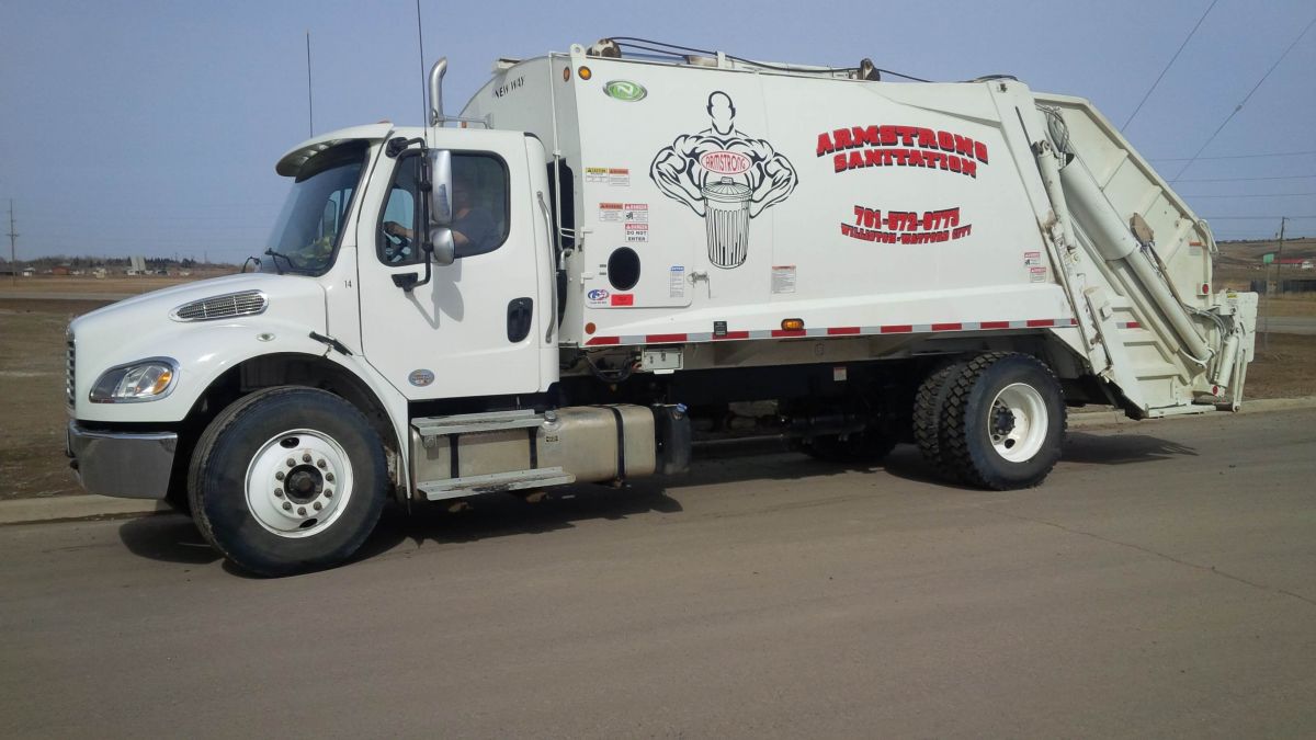 Image of Armstrong Sanitation commercial truck.